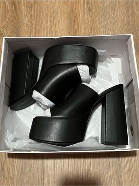 Princess Polly Black Platform Heels
